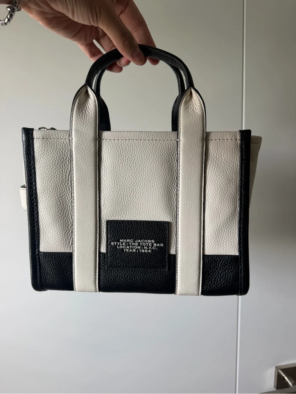 Marc Jacobs Black and White Colorblock Small Tote